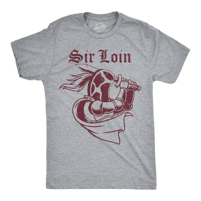 Mens Funny T Shirt Sir Loin Sarcastic Food Graphic Tee For Men