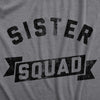 Womens Funny T Shirts Sister Squad Family Graphic Tee For Ladies