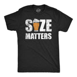 Mens Size Matters Funny T Shirt Sarcastic Beer Drinking Graphic Tee