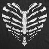 Mens Skeleton Ribcage Heart Funny T Shirt Spooky Novelty Tee For Men