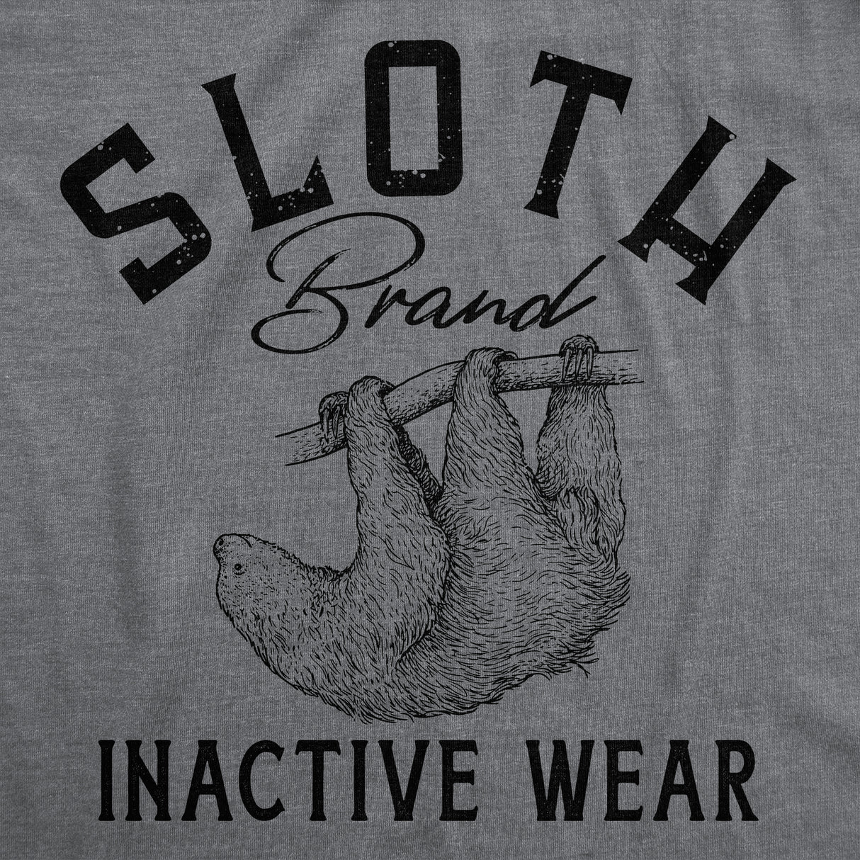 Mens Funny T Shirts Sloth Brand Inactive Wear Sarcastic Animal Graphic Tee
