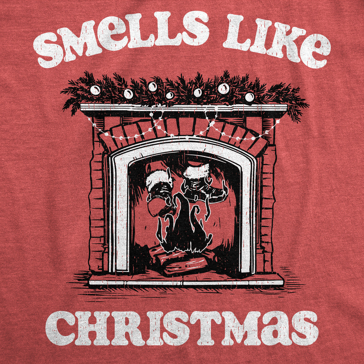 Mens Funny T Shirts Smells Like Christmas Sarcastic Santa Claus Graphic Novelty Tee for Men