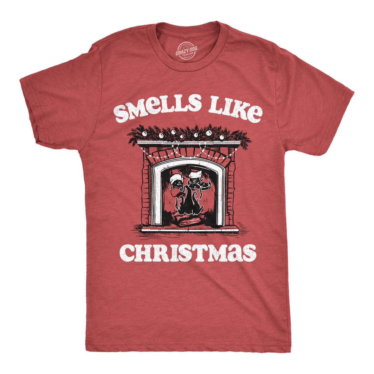 Mens Funny T Shirts Smells Like Christmas Sarcastic Santa Claus Graphic Novelty Tee for Men