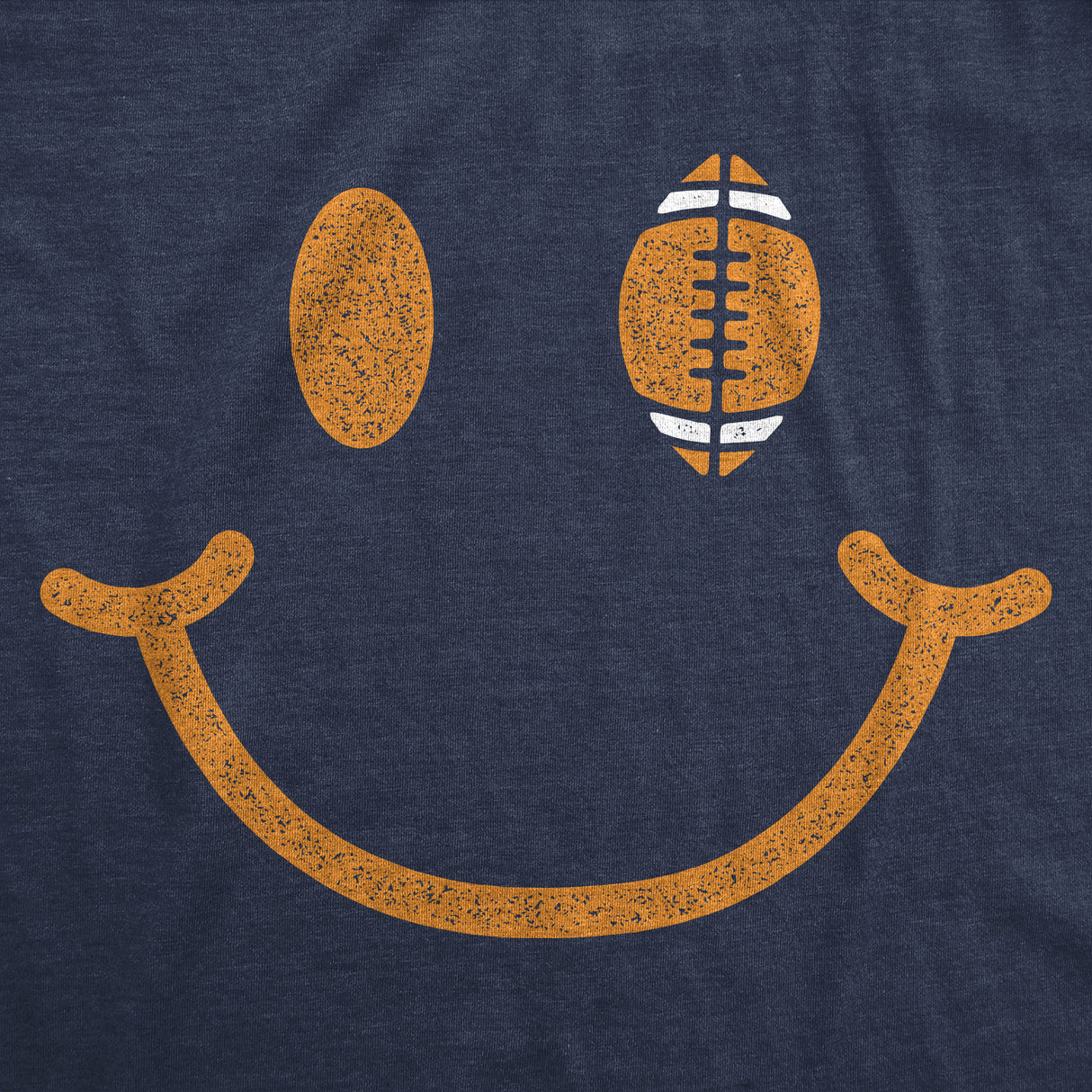 Mens Football Smiling Face Funny T Shirt Sports Graphic Tee for Men