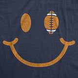 Mens Football Smiling Face Funny T Shirt Sports Graphic Tee for Men