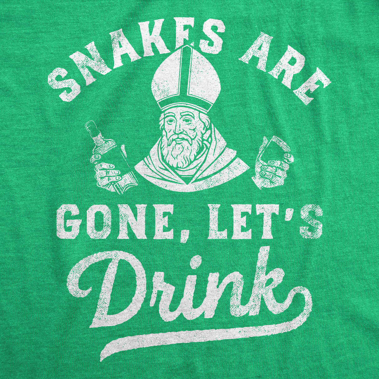 Mens Funny T Shirts Snakes Are Gone Lets Drink St Patricks Day Drinking Tee
