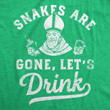 Mens Funny T Shirts Snakes Are Gone Lets Drink St Patricks Day Drinking Tee
