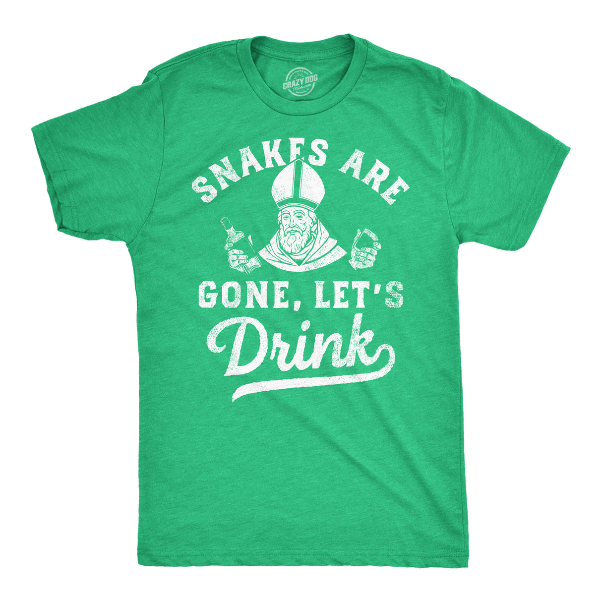 Mens Funny T Shirts Snakes Are Gone Lets Drink St Patricks Day Drinking Tee