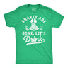 Mens Funny T Shirts Snakes Are Gone Lets Drink St Patricks Day Drinking Tee