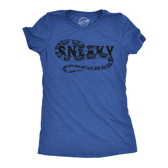 Womens Funny T Shirts Sneaky Snake Sarcastic Graphic Tee For Ladies