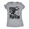 Womens Funny T Shirts Stud Puffin Sarcastic Graphic Tee For Ladies