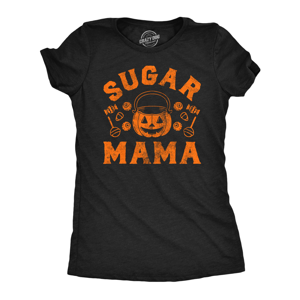 Womens Funny T Shirts Sugar Mama Sarcastic Halloween Candy Trick Or Treat Novelty Tee for Ladies