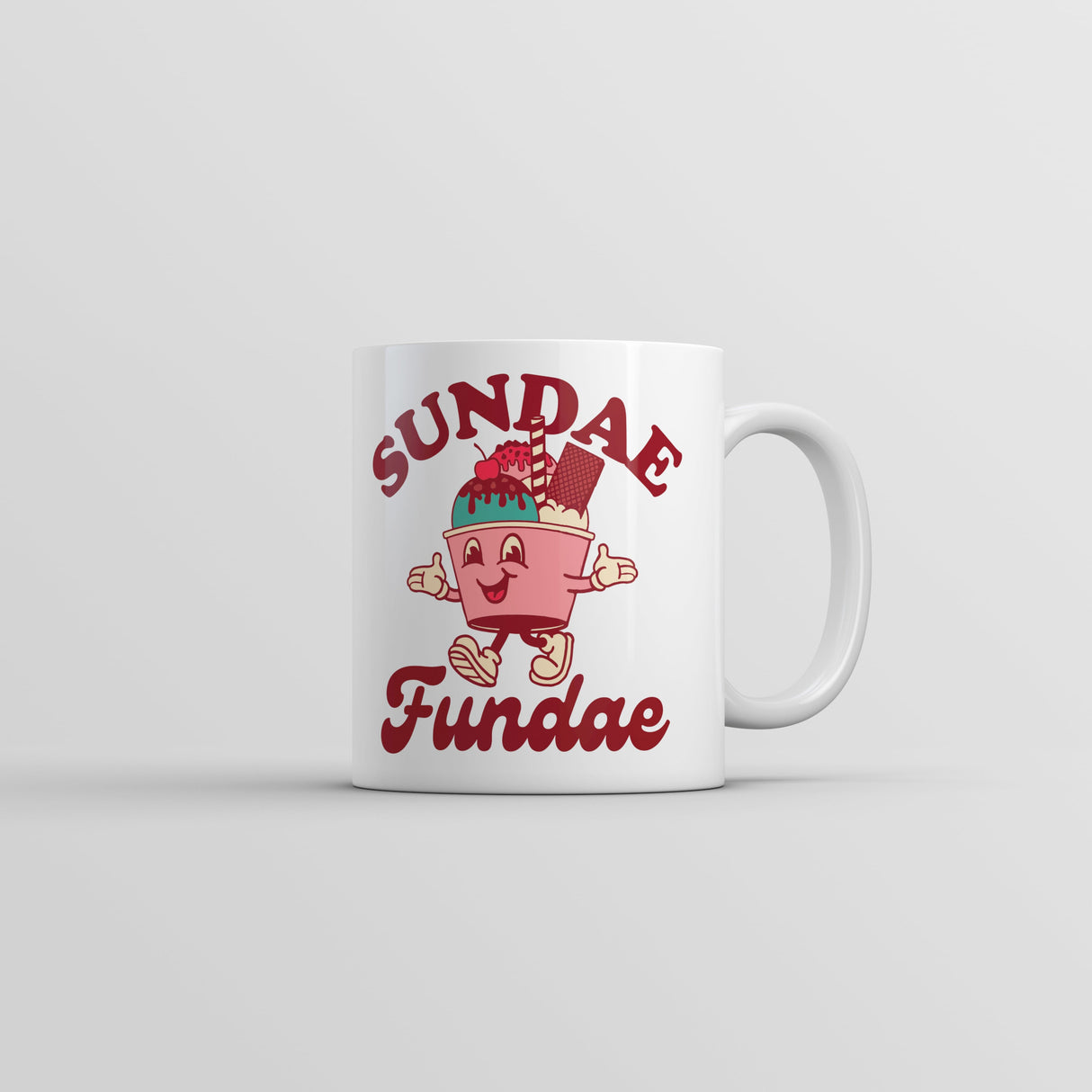 Sundae Fundae Mug Funny Sarcastic Ice Cream Graphic Novelty Coffee Cup-11oz