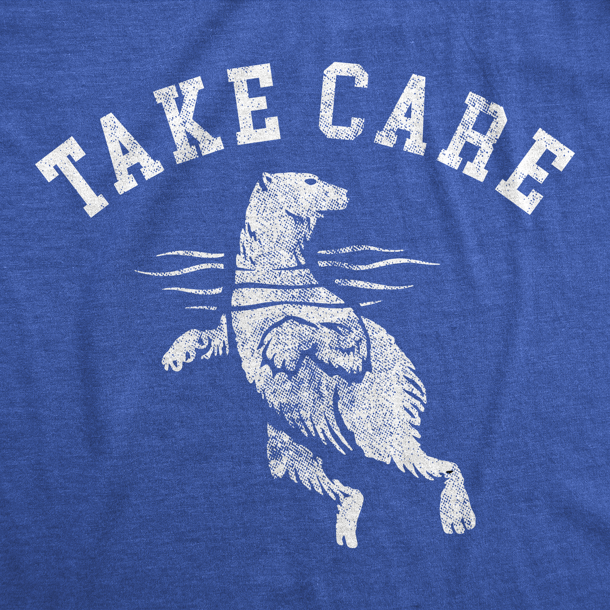 Mens Funny T Shirts Take Care Polar Bear Sarcastic Graphic Novelty Tee for Men