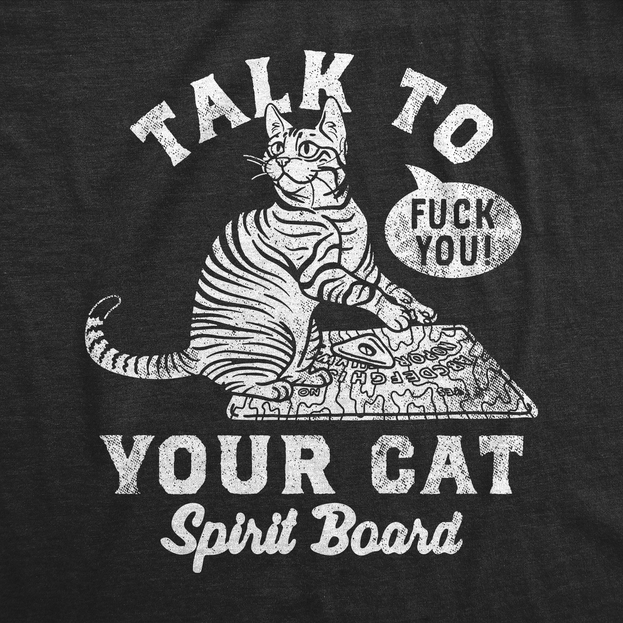 Womens Funny T Shirts Talk to Your Cat Spirit Board Sarcastic Kitten Graphic Tee for Ladies