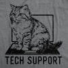 Mens Tech Support Funny T Shirts Cute Kitten Graphic Tee For Men