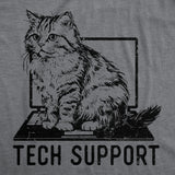 Womens Tech Support Funny T Shirts Cute Kitten Graphic Tee For Ladies