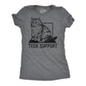 Womens Tech Support Funny T Shirts Cute Kitten Graphic Tee For Ladies