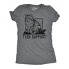 Womens Tech Support Funny T Shirts Cute Kitten Graphic Tee For Ladies