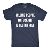 Mens Funny T Shirts Telling People to Fuck Off Is Gluten Free Sarcastic Diet Novelty Tee for Men