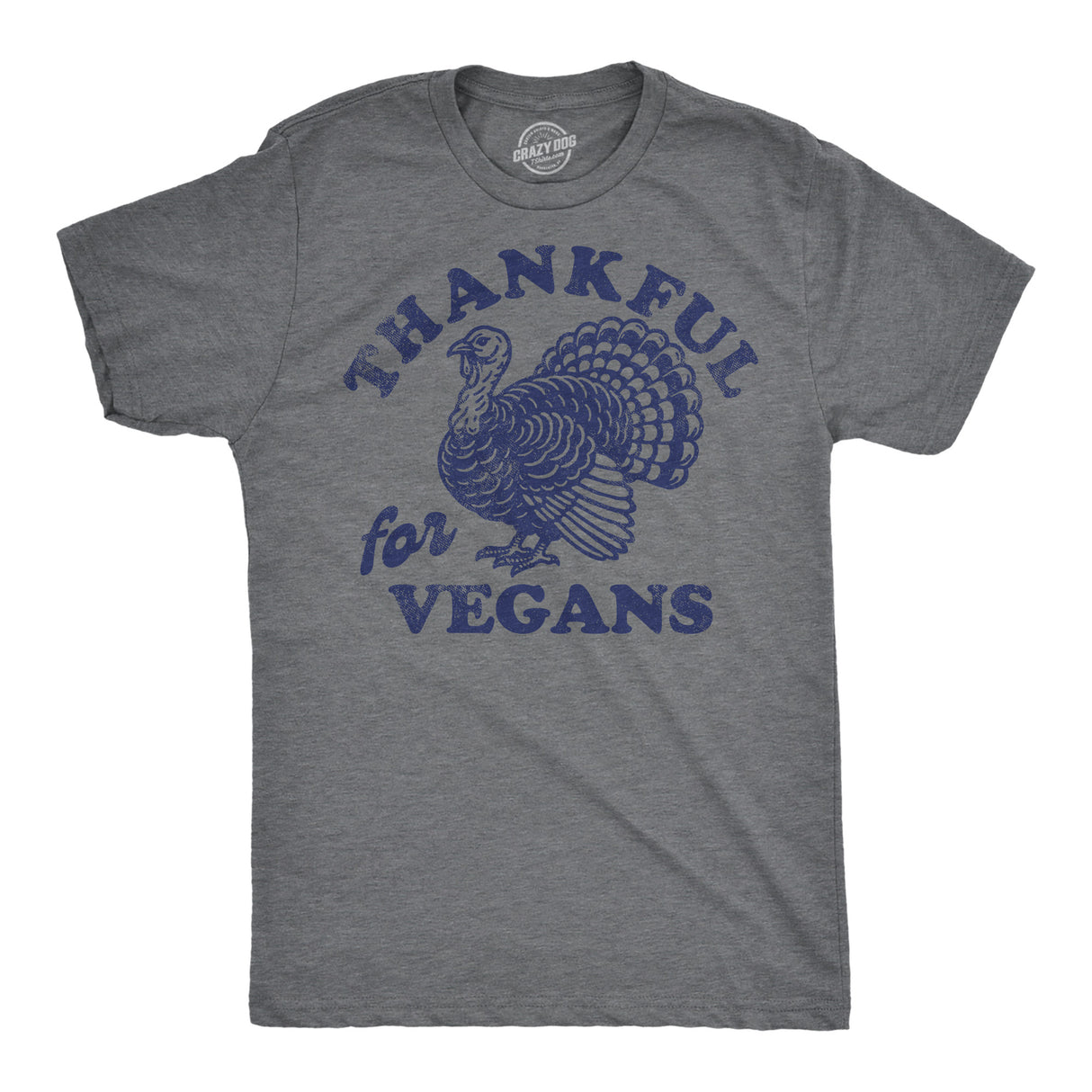 Mens Funny T Shirts Thankful For Vegans Sarcastic Thanksgiving Turkey Graphic Tee For Men