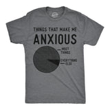 Mens Funny T Shirts Things That Make Me Anxious Sarcastic Pie Graph Novelty Tee for Men