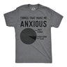 Mens Funny T Shirts Things That Make Me Anxious Sarcastic Pie Graph Novelty Tee for Men