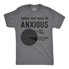 Mens Funny T Shirts Things That Make Me Anxious Sarcastic Pie Graph Novelty Tee For Men