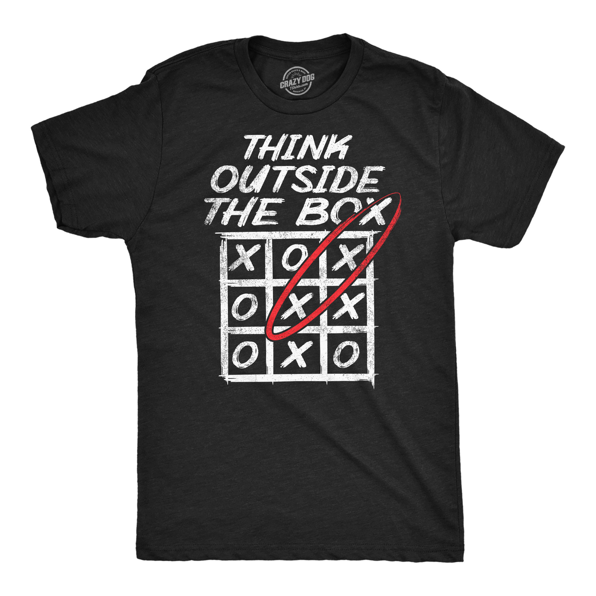 Mens Funny T Shirts Think Outside The Box Sarcastic Graphic Tee for Men