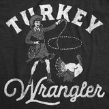 Womens Funny T Shirts Turkey Wrangler Sarcastic Thanksgiving Graphic Novelty Cowgirl Tee For Ladies