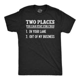 Mens Funny T Shirts Two Places You Can Stay for Free Sarcastic Novelty Graphic Tee for Men
