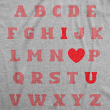 Womens Valentine Alphabet T Shirt Funny Cute Valentines Day Gift Lovers Tee For Ladies