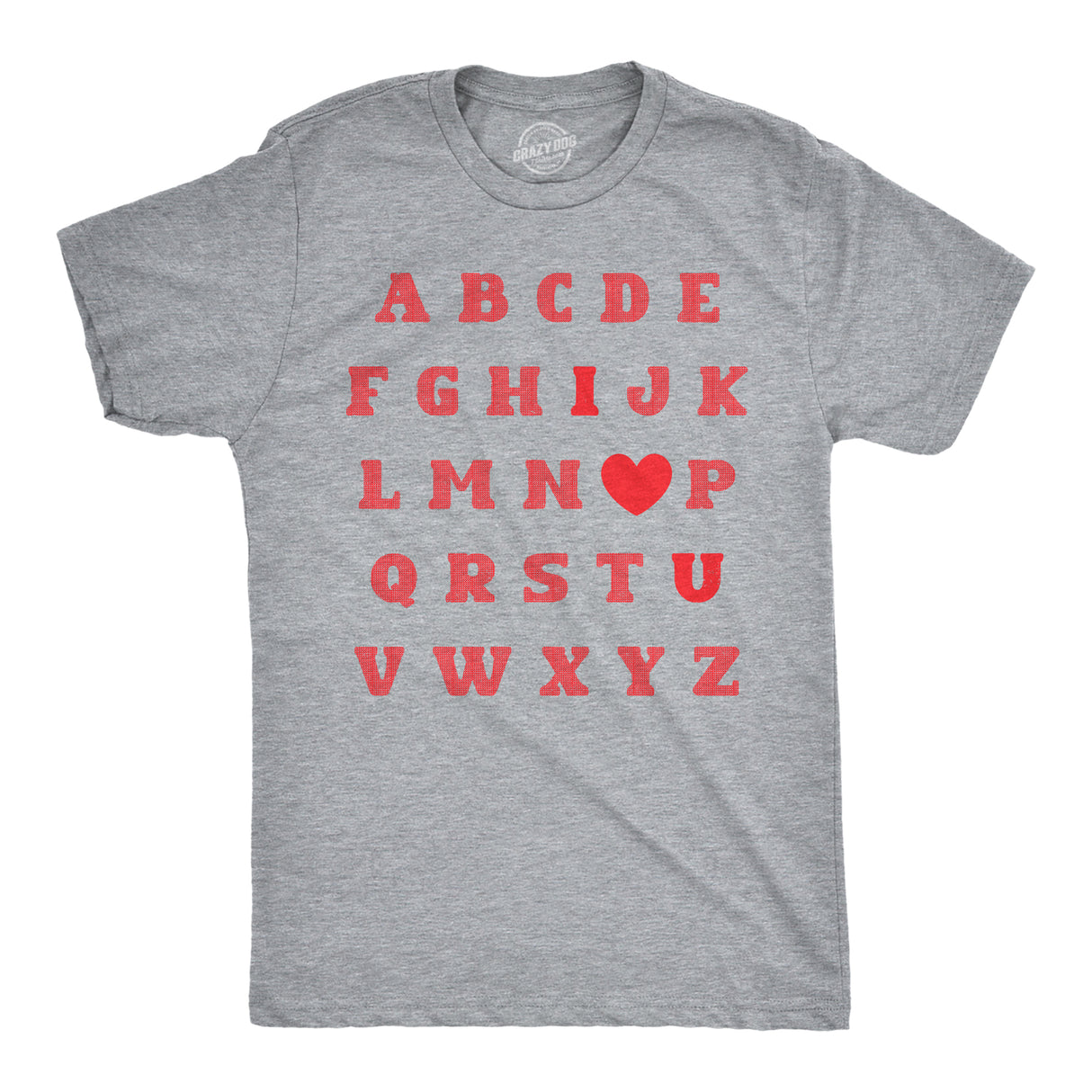 Mens Valentine Alphabet T Shirt Funny Cute Valentines Day Gift Lovers Tee For Guys