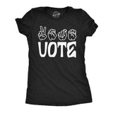 Womens Funny T Shirts Vote Sign Language Awesome Election Graphic Tee For Ladies