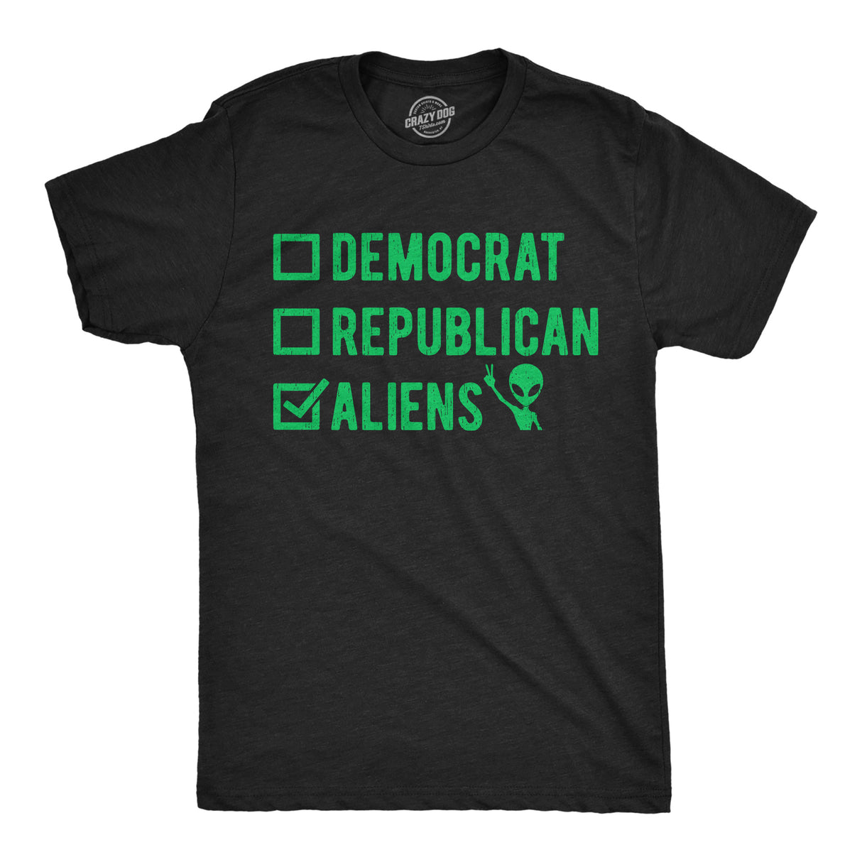 Mens Funny T Shirts Voting Ballot Aliens Sarcastic Political Alien Graphic Tee for Men