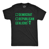 Mens Funny T Shirts Voting Ballot Aliens Sarcastic Political Alien Graphic Tee for Men