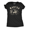 Womens Wanted Retro Cowgirl Funny T Shirt Sarcastic Graphic Tee For Ladies