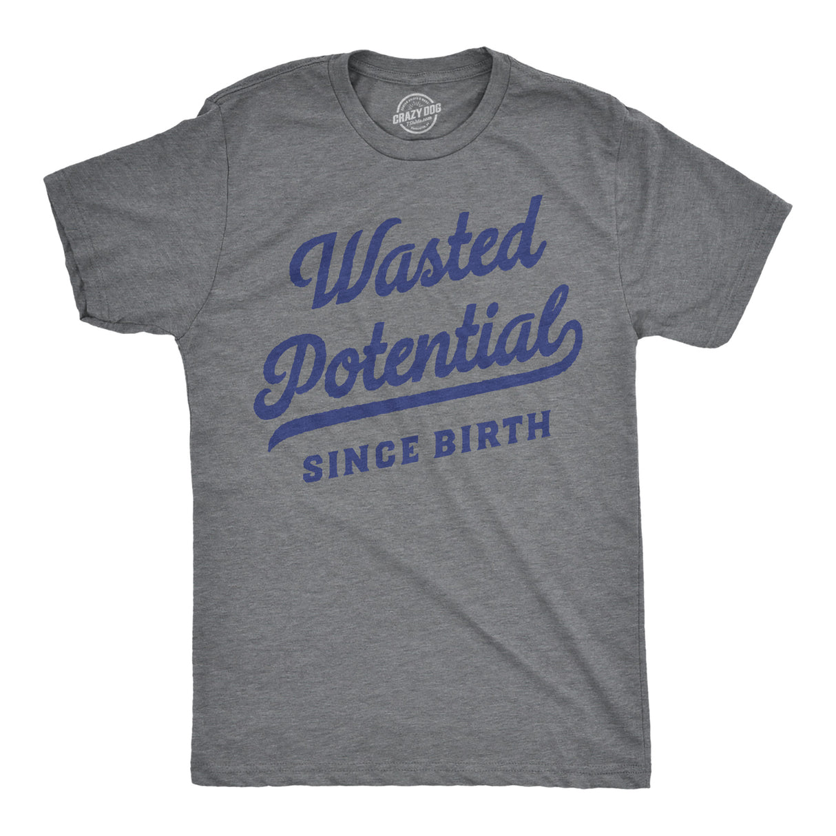 Mens Wasted Potential T Shirt Funny Dissapointment Missed Opportunity Joke Tee For Guys