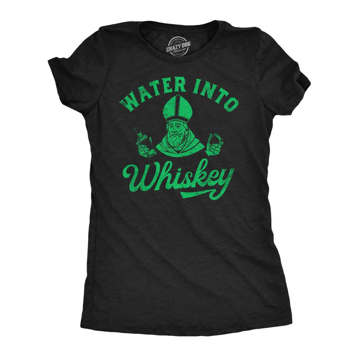 Womens Funny T Shirts Water Into Whiskey St Patricks Day Drinking Tee For Ladies