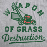 Mens Weapon Of Grass Destruction T Shirt Funny Lawn Mower Joke Tee For Guys