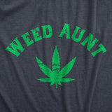 Womens Weed Aunt T Shirt Funny 420 Pot Auntie Joke Tee For Ladies