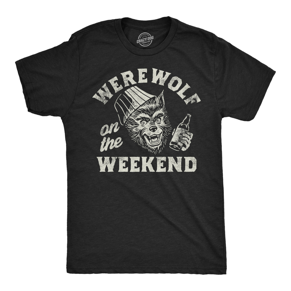 Mens Funny T Shirts Werewolf On The Weekend Sarcastic Halloween Party Animal Tee for Men