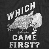 Mens Funny T Shirts Which Came First Sarcastic Adult Tee for Men