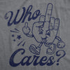 Mens Funny T Shirts Who Cares Sarcastic Middle Finger Graphic Novelty Tee For Men