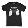 Mens Funny T Shirts Ghost Joke Sarcastic Halloween Bedsheet Ghosts Graphic Novelty Tee for Men