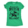Womens Funny T Shirts Wicked Witch Of The Wild West Sarcastic Halloween Graphic Tee For Ladies