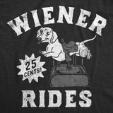 Mens Funny T Shirts Wiener Rides Sarcastic Dog Graphic Novelty for Men