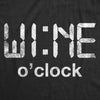 Mens Funny T Shirts Wine O Clock Sarcastic Drinking Tee Graphic Shirt