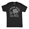 Mens Funny T Shirts I Work Hard for My Six Pack Sarcastic Drinking Novelty Tee for Men