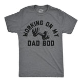 Mens Funny T Shirts Working On My Dad Bod Sarcastic Workout Tee for Men